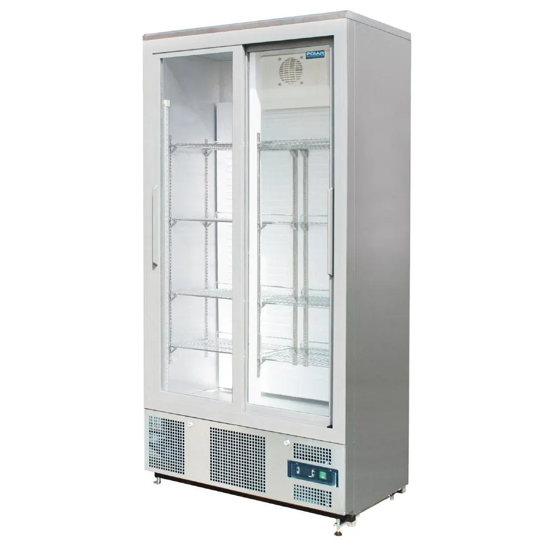 Polar 490L G-Series Double Sliding Door Upright Back Bar Cooler