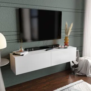 Poling 63" Wide Floating TV Stand and Media Console for TVs up to 70" Decorotika