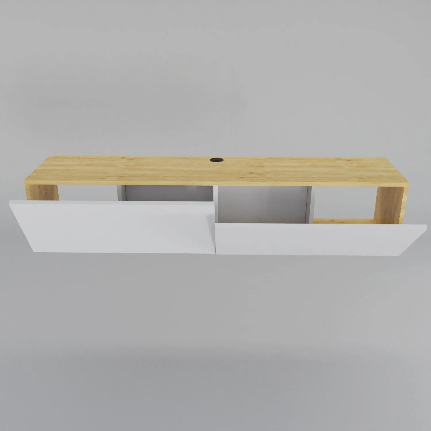 Poling 63" Wide Floating TV Stand and Media Console for TVs up to 70" Decorotika