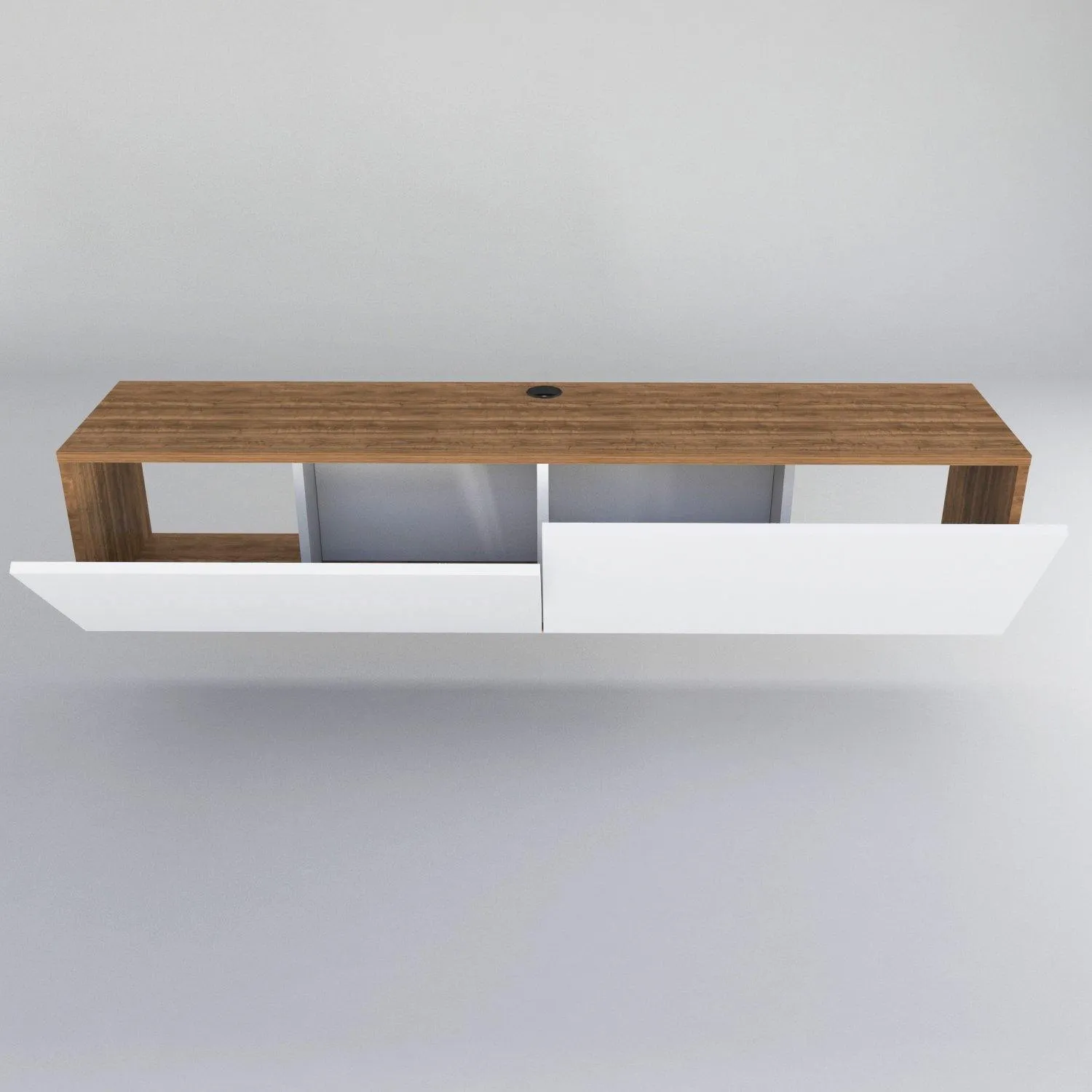 Poling 63" Wide Floating TV Stand and Media Console for TVs up to 70" Decorotika