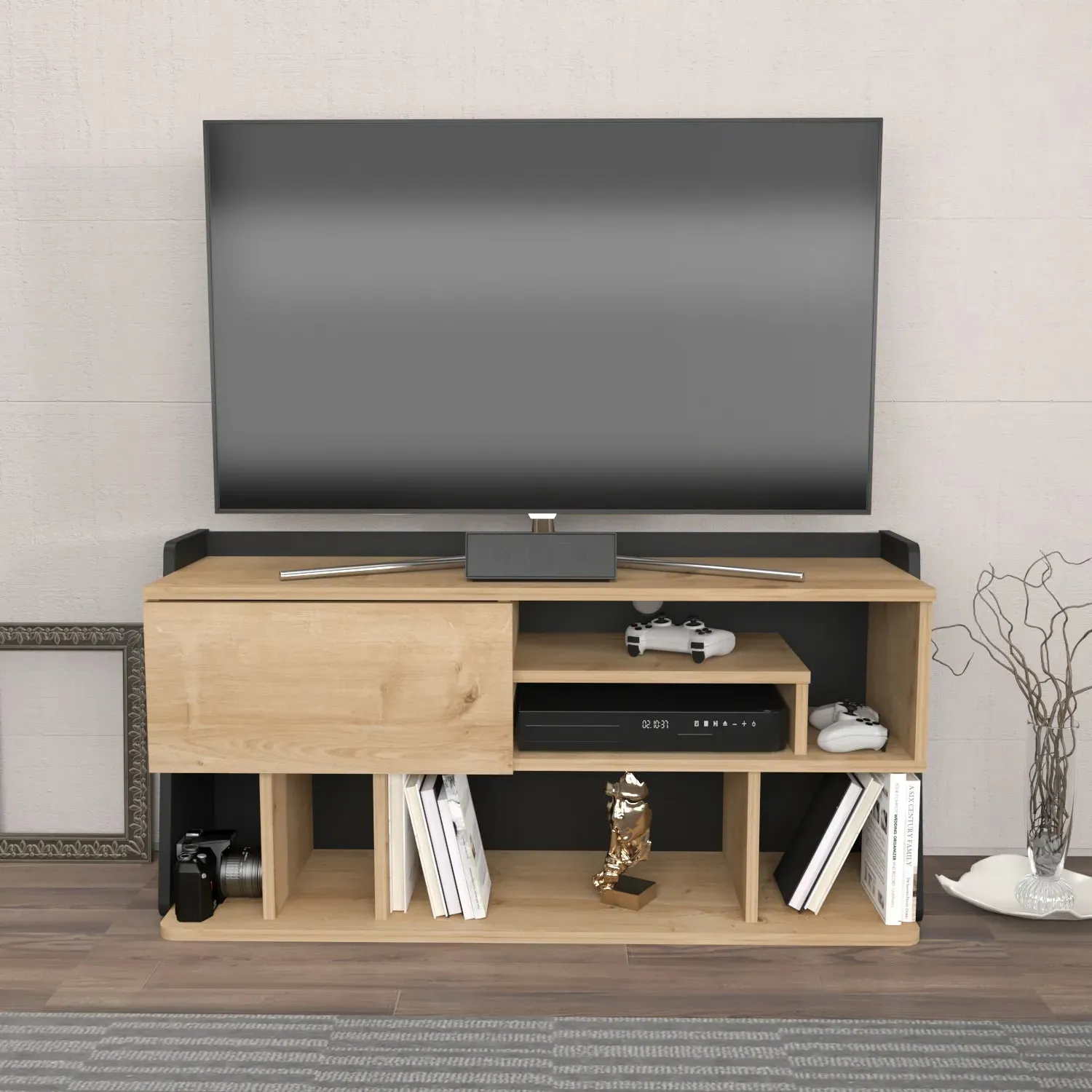 Raca 47" Wide TV Stand and Media Console for TVs up to 55" Decorotika