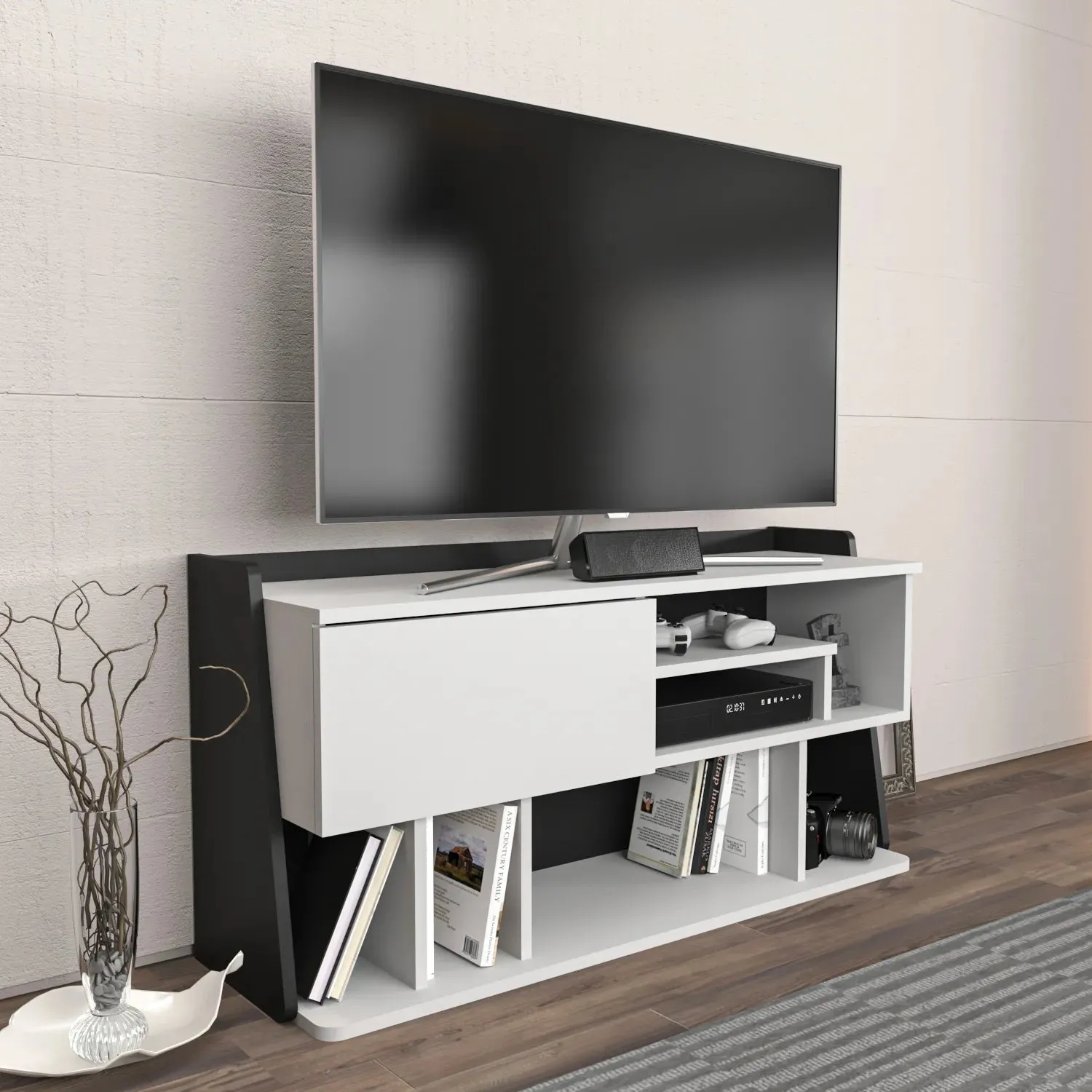 Raca 47" Wide TV Stand and Media Console for TVs up to 55" Decorotika