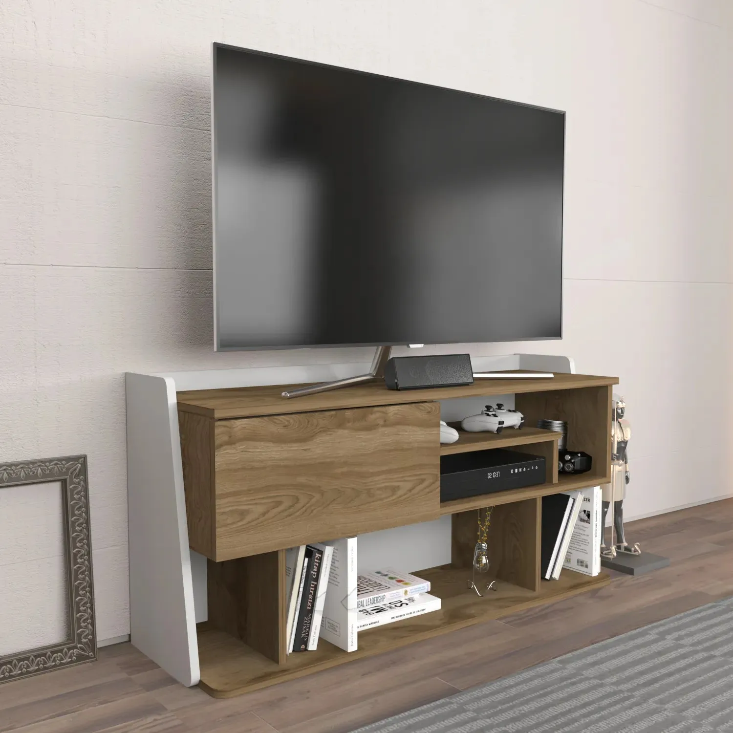 Raca 47" Wide TV Stand and Media Console for TVs up to 55" Decorotika