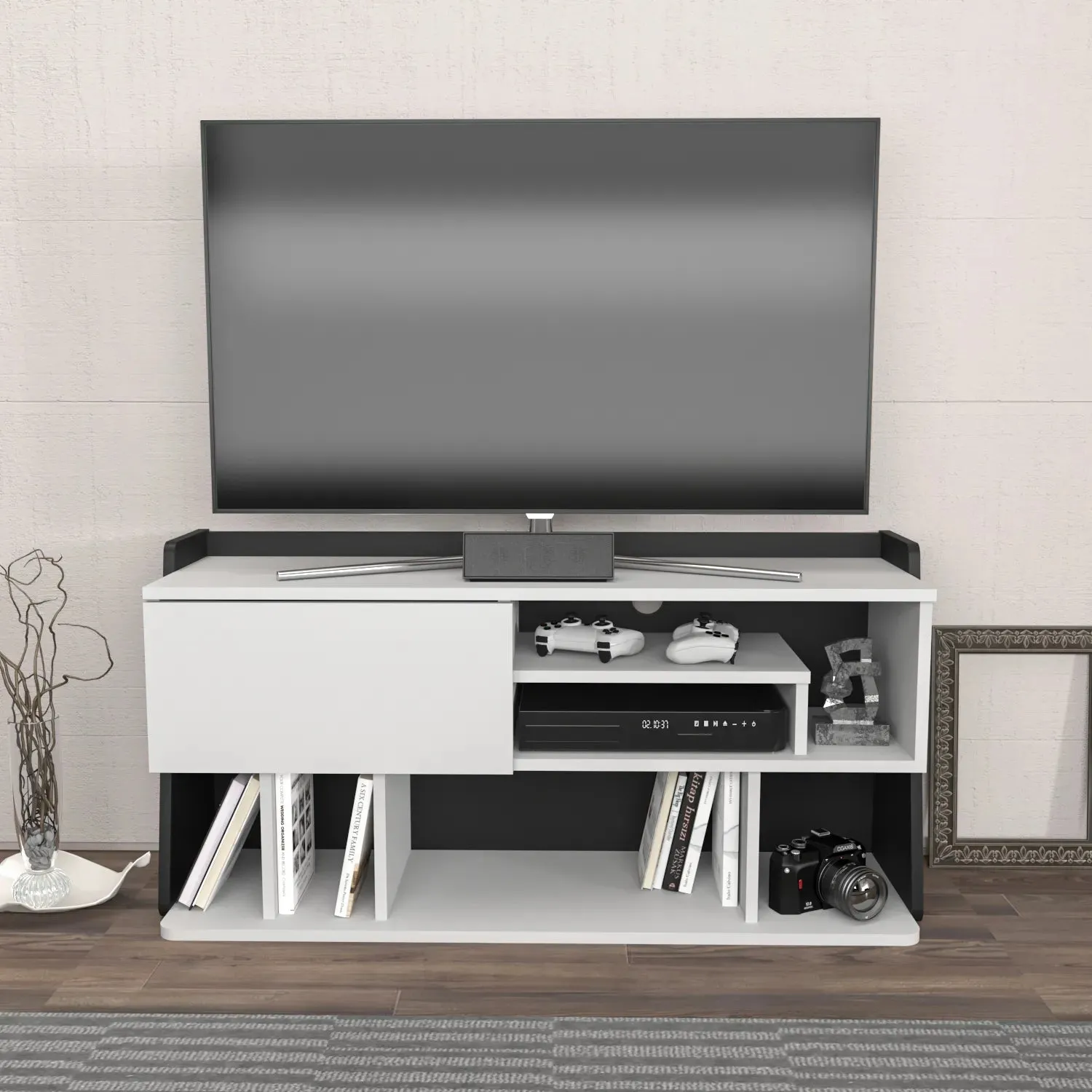 Raca 47" Wide TV Stand and Media Console for TVs up to 55" Decorotika