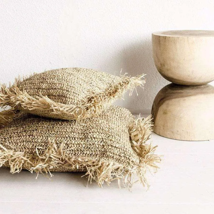 Raffia Cushion Cover | Fringe 60x60cm Zoco Home