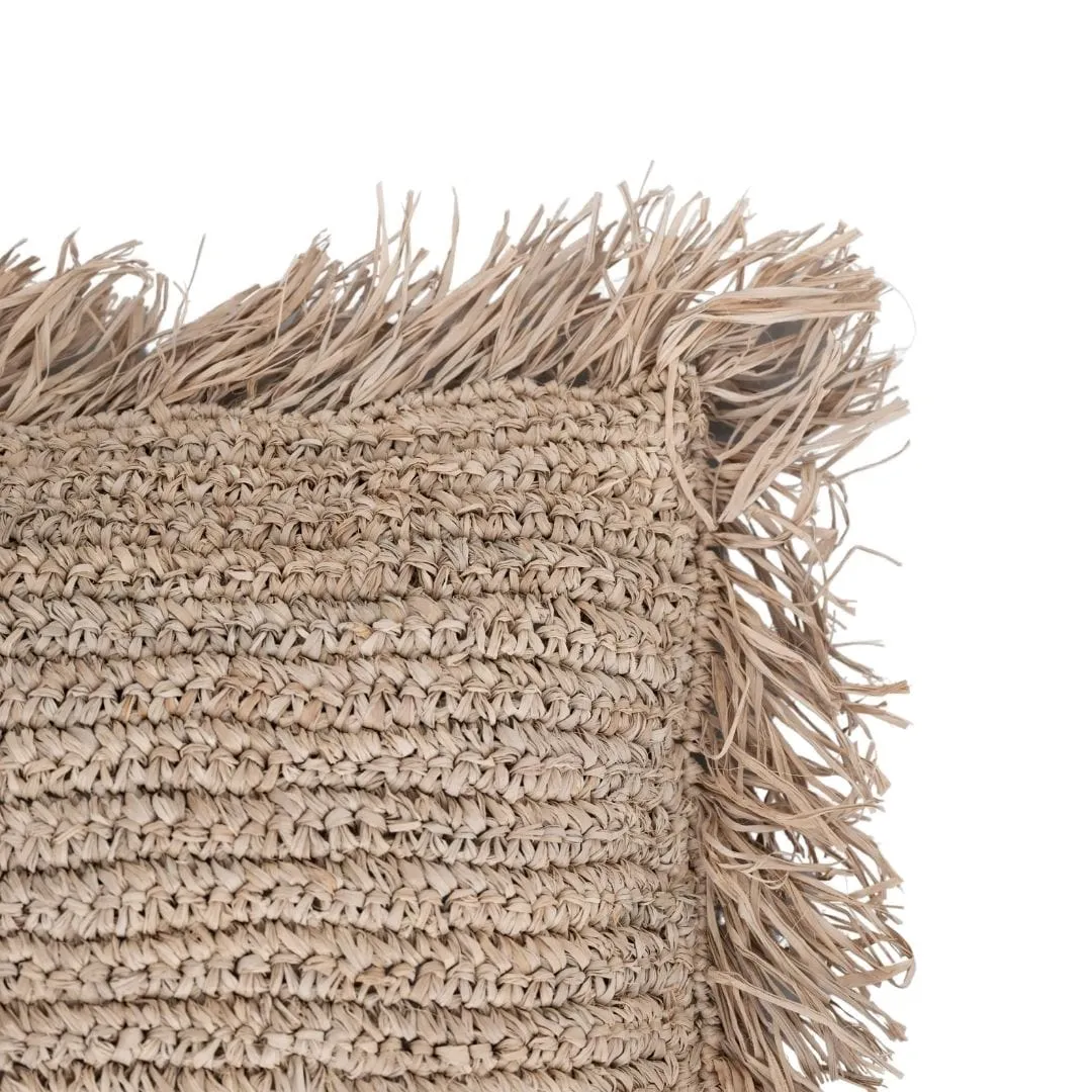 Raffia Cushion Cover | Fringe 60x60cm Zoco Home