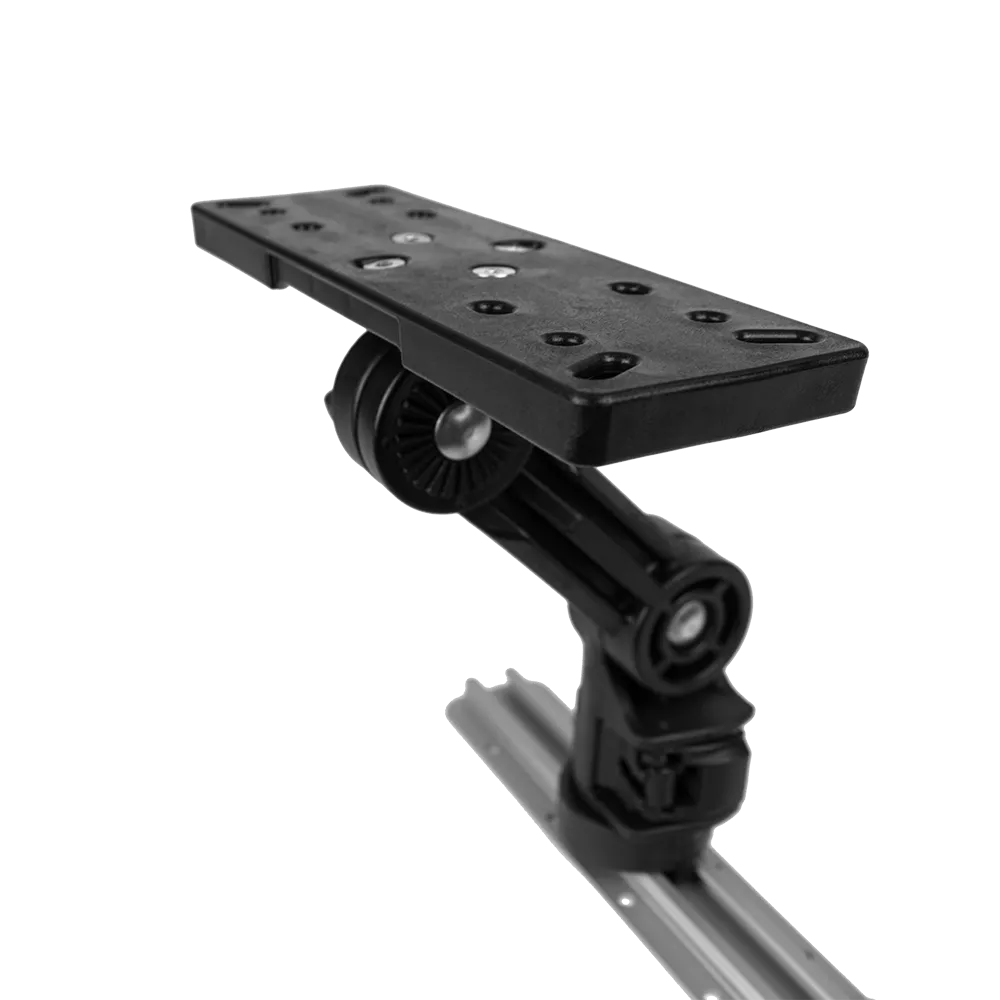Rectangular Fish Finder Mount with Track Mounted LockNLoad Mounting System