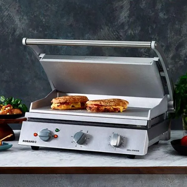 Roband Grill Station 8 Slice Smooth Plates GSA810S
