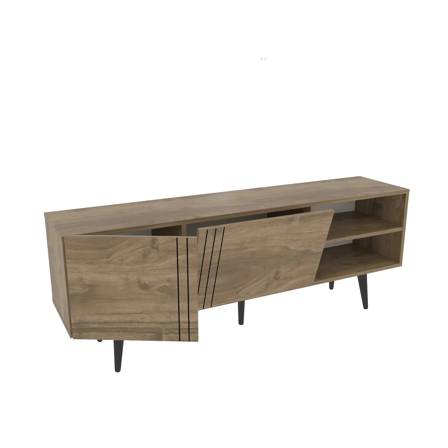 Ronas 63 inch Wide TV Stand Media Console for TVs up to 72 inch Decorotika