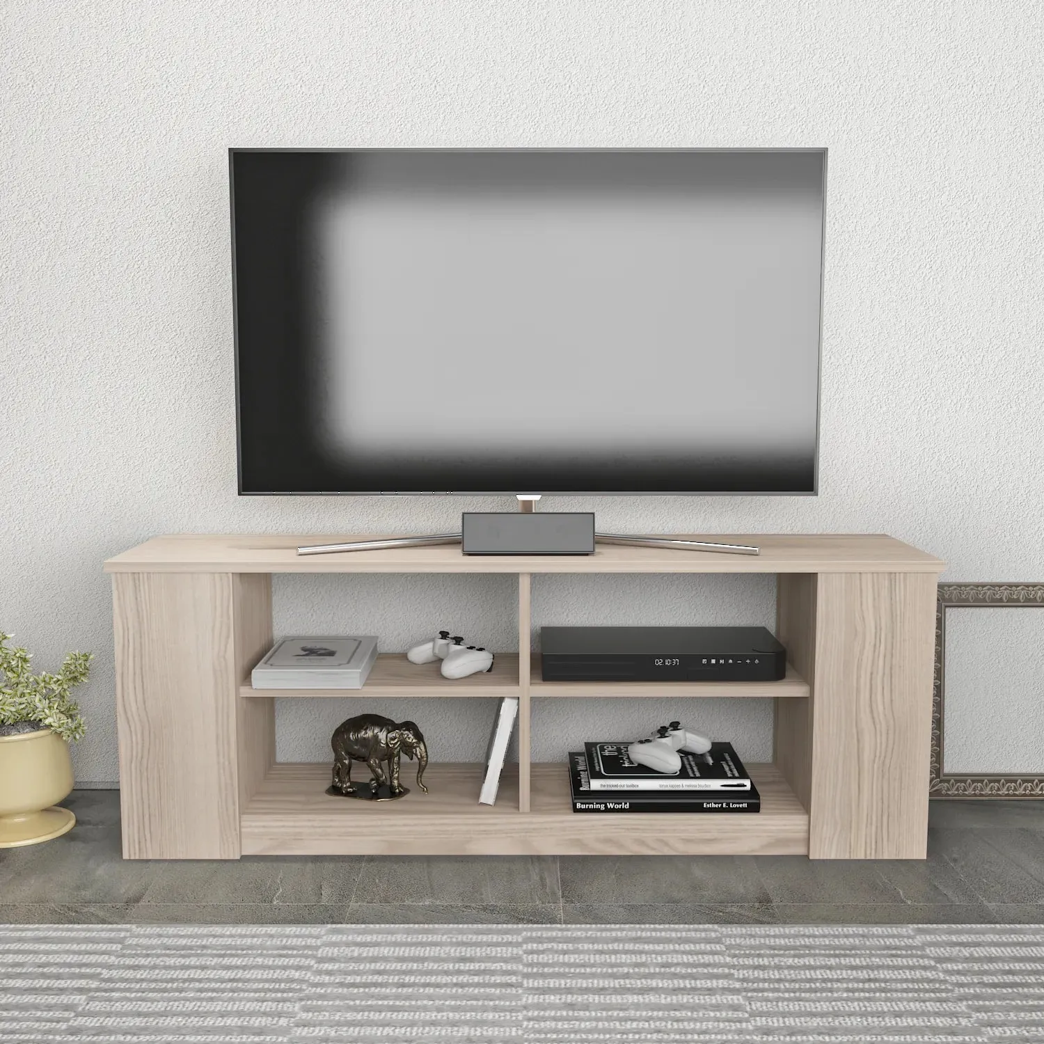 Space 55" Wide TV Stand for TVs up to 65'' | Media Console Decorotika