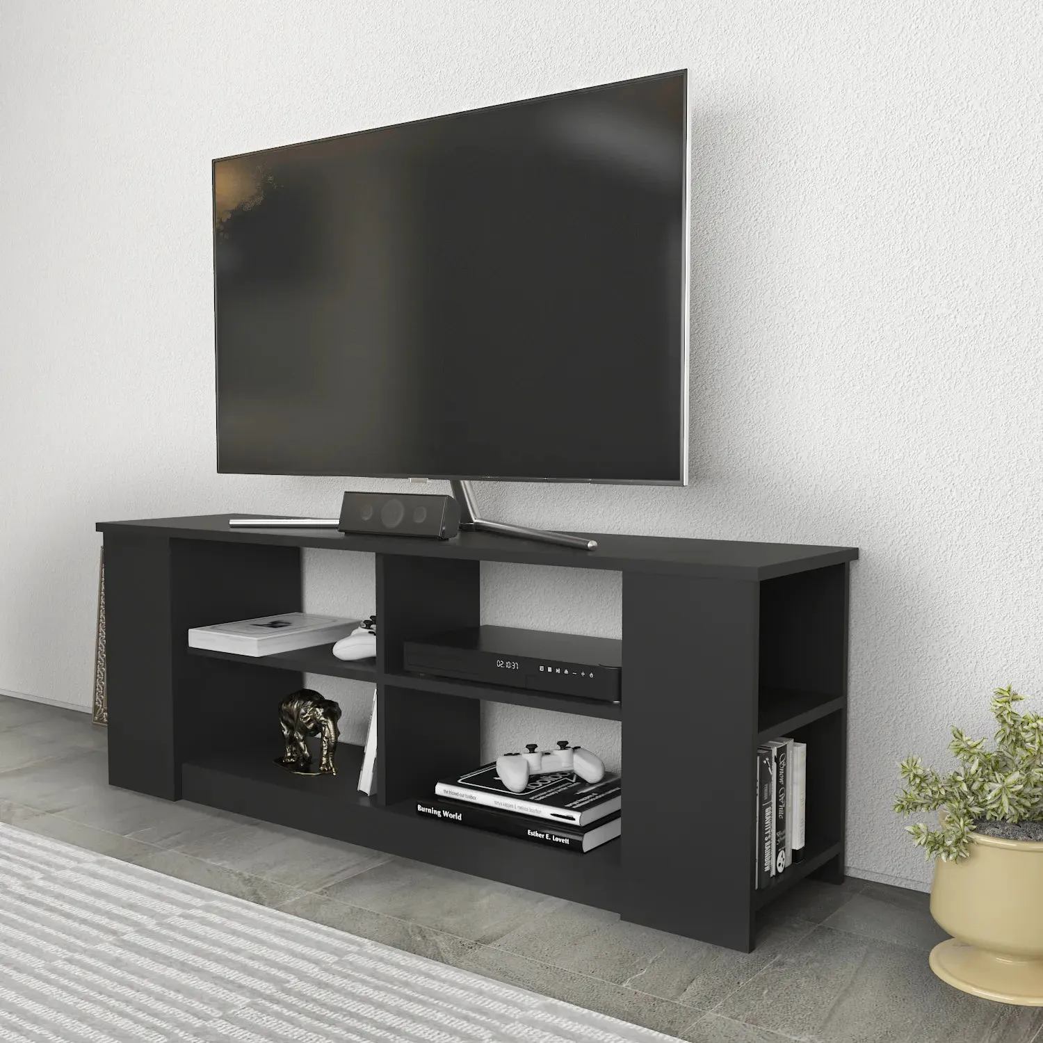 Space 55" Wide TV Stand for TVs up to 65'' | Media Console Decorotika
