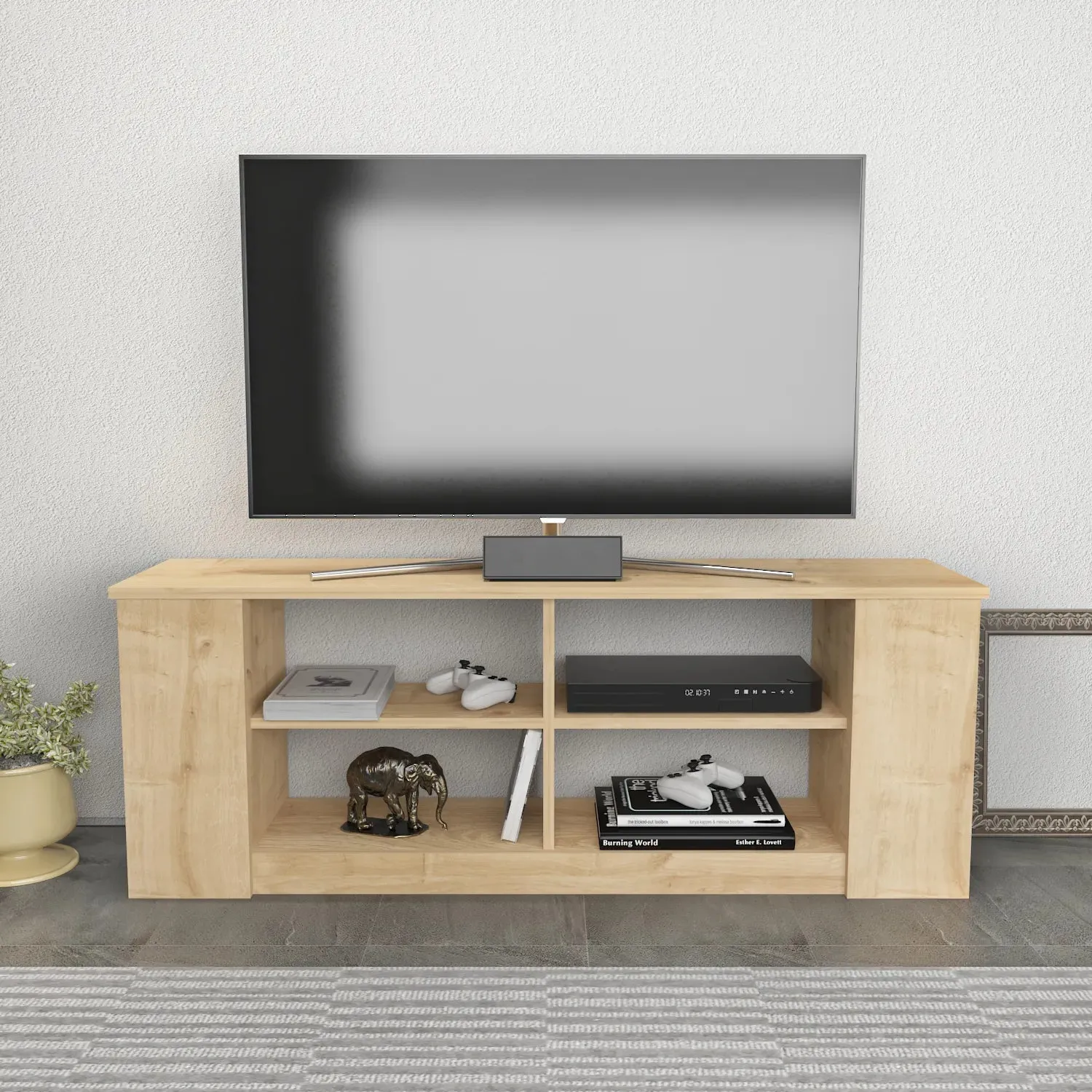 Space 55" Wide TV Stand for TVs up to 65'' | Media Console Decorotika