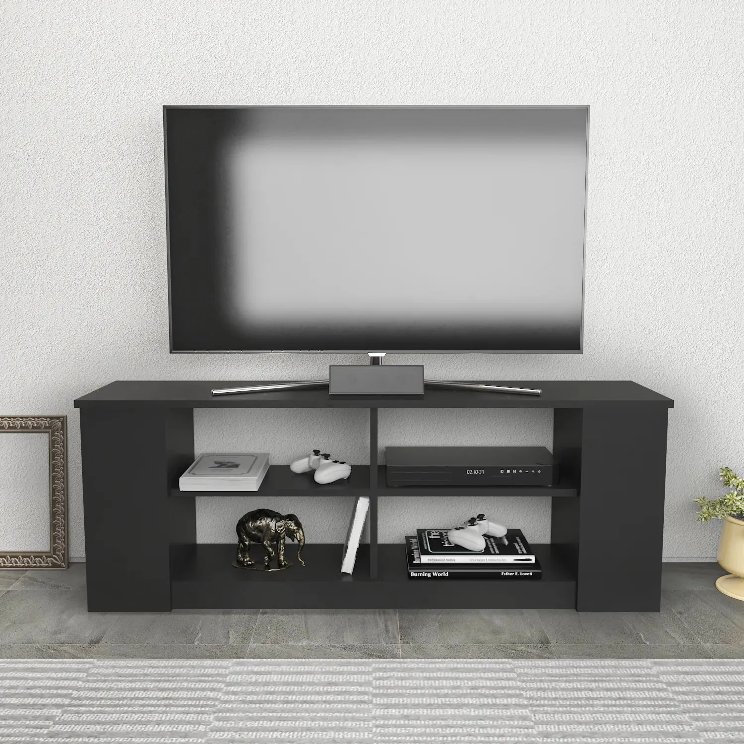 Space 55" Wide TV Stand for TVs up to 65'' | Media Console Decorotika