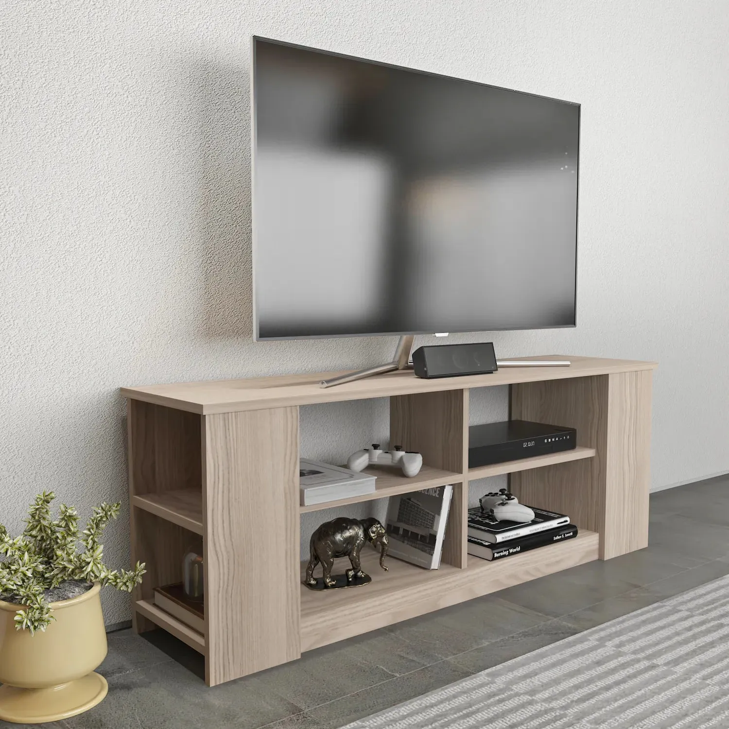 Space 55" Wide TV Stand for TVs up to 65'' | Media Console Decorotika