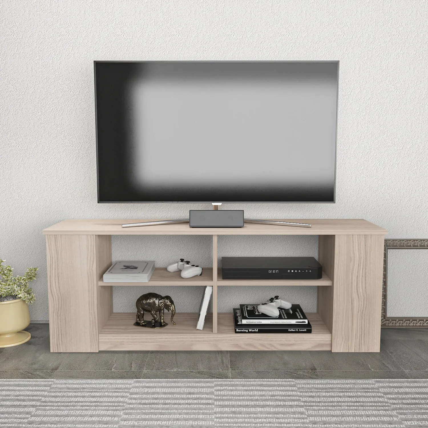 SPACE TV STAND SAPPHIRE OAK Decorotika