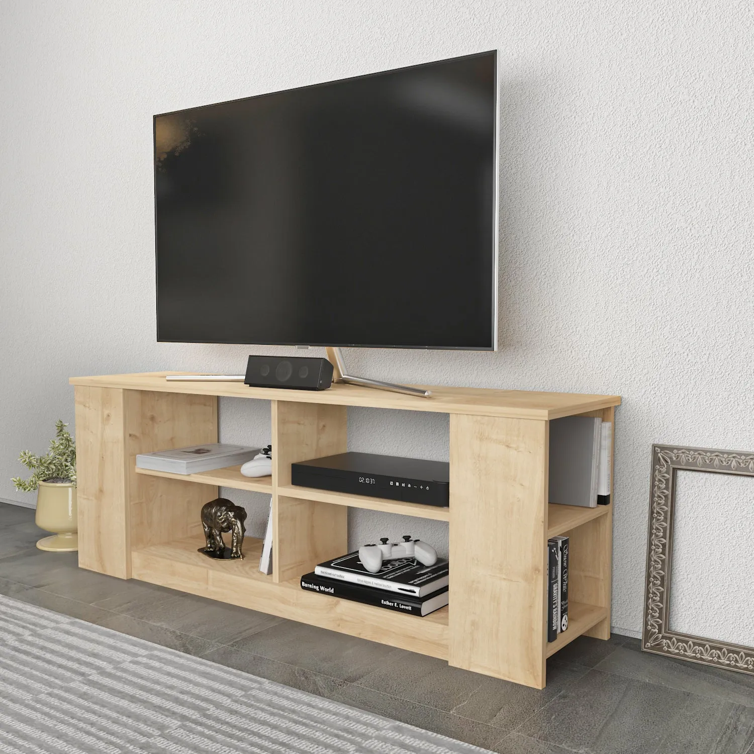 SPACE TV STAND SAPPHIRE OAK Decorotika
