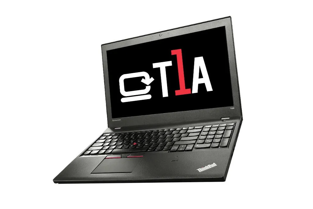 T1A Lenovo ThinkPad T560 15.6" Refurbished Laptop - Intel Core i5-6300U, 8GB RAM, 240GB SSD, Windows 10 Pro, Black