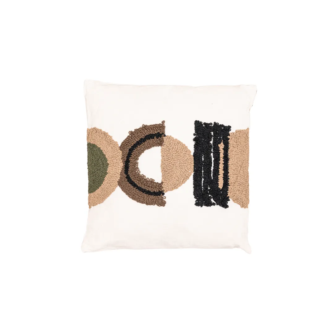 Terra Cotton Cushion Cover | Multi Stitch 45x45cm Zoco Home