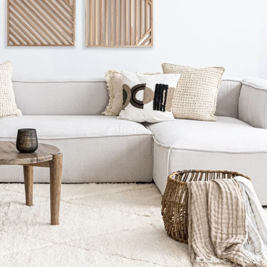 Terra Cotton Cushion Cover | Multi Stitch 45x45cm Zoco Home