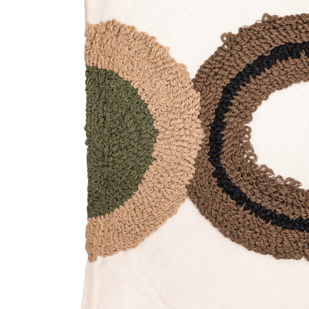 Terra Cotton Cushion Cover | Multi Stitch 45x45cm Zoco Home
