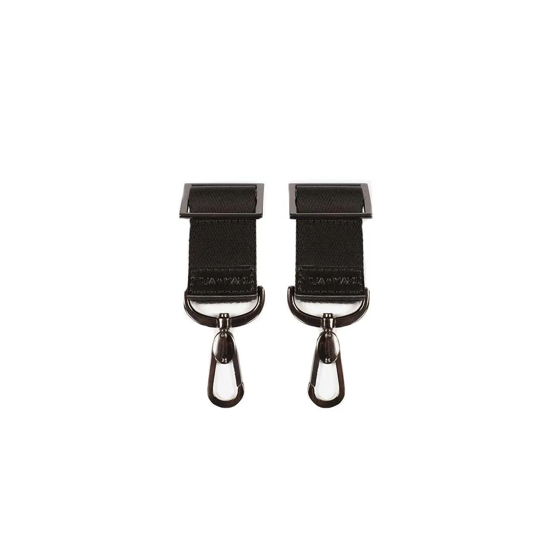 Tiba   Marl Stroller Clips - Gunmetal