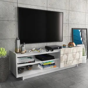 Valantina 55 Wide TV Stand & Media Console with A Cabinet & Shelves for TVs up to 63" Decorotika