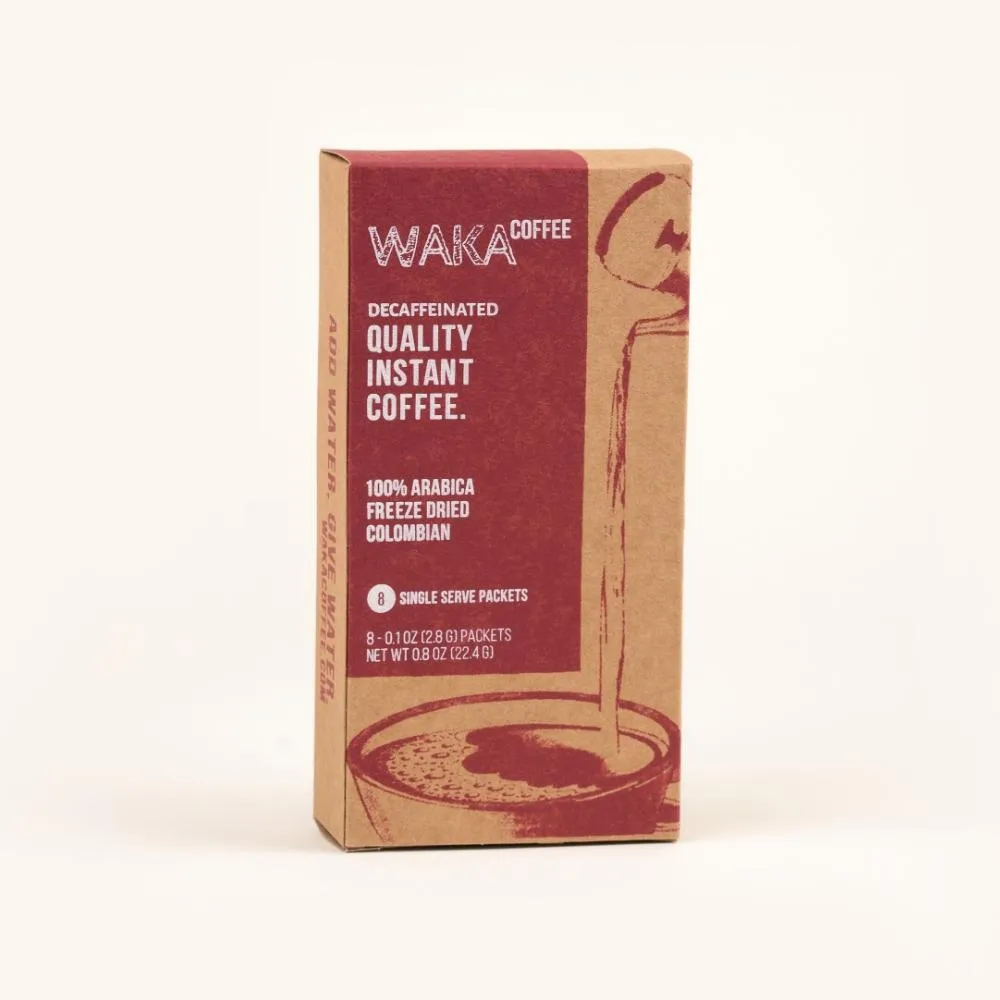 Waka Instant Coffee - Medium Roast Decaf 8 Pack