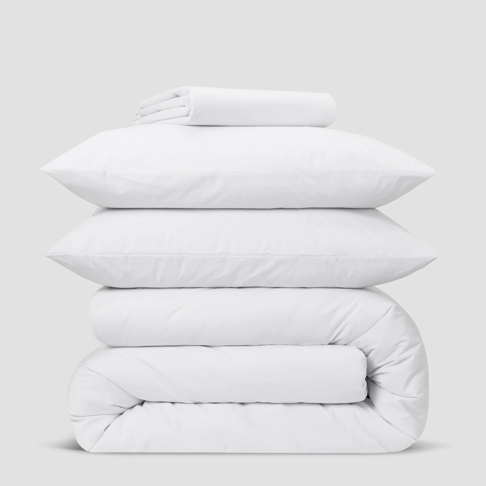 White Washed Cotton Percale Duvet Cover Piglet In Bed