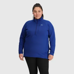 Womens Vigor Grid Fleece Half Zip Plus