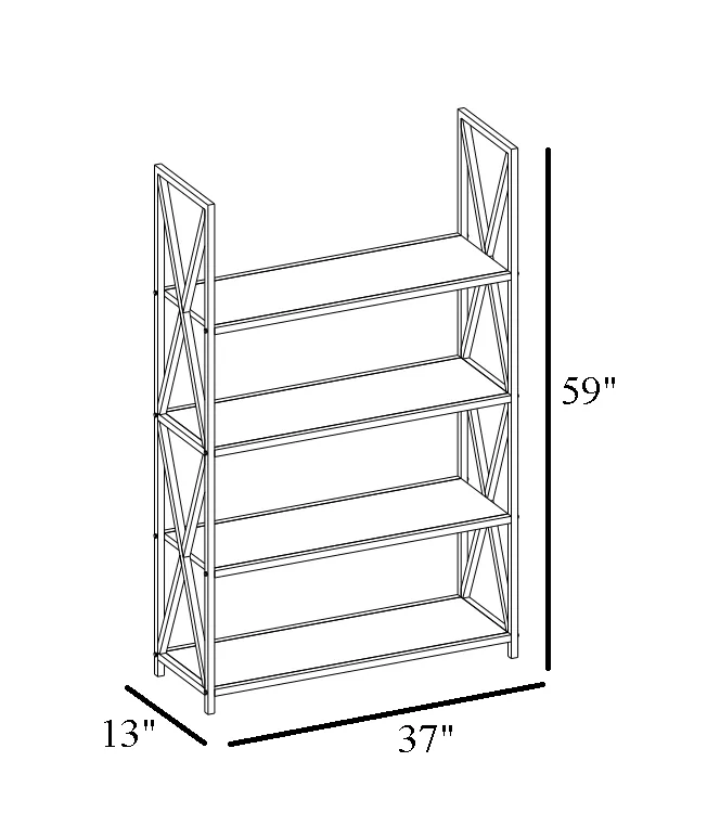 Xena Metal Wood Entertainment Center for TVs up to 55" (Set of 2) Decorotika