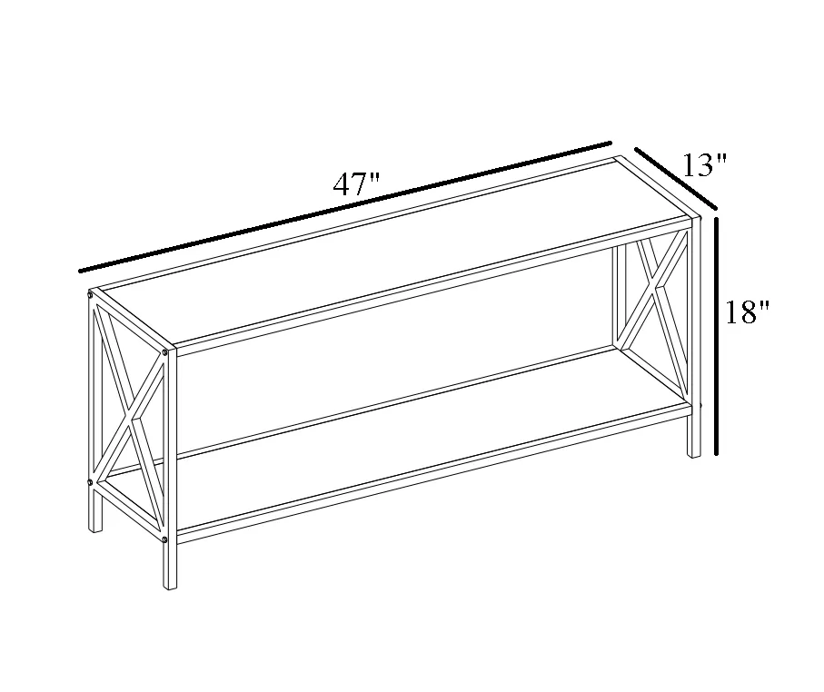 Xena Metal Wood Entertainment Center for TVs up to 55" (Set of 3) Decorotika
