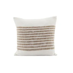 Yarn Cushion Cover | White/Light Brown 50x50cm Zoco Home
